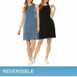 32 Degrees Ladies Dress Blue Black Reversible Size XL 16/18 NEW